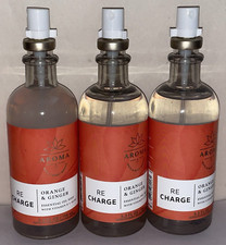 Bath  Body Works Aroma RE CHARGE Orange  Ginger Essential Oil Mist Spray x 3