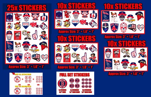 Boston Red Sox sticker Logo MLB full set stickers