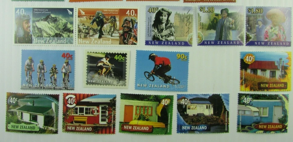 Nueva Zelanda Moderna conmemora Ass't MH sellos y hoja de recuerdo Foto 3 de 3