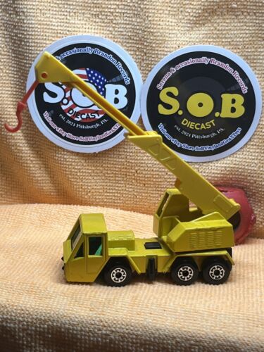 Lesney Matchbox Superfast 1976 Crane Truck No49 Ition Yellow Diecast Used NMcond
