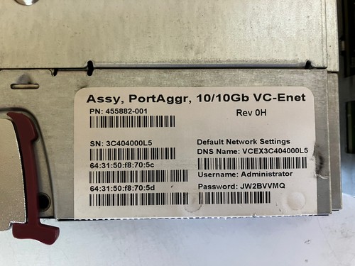 ~ HP VC Virtual Connect Enet 10/10Gb Ethernet Switch Module 455882-001 VC-Enet - Picture 5 of 7