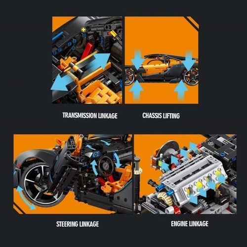 3862pcs McLaren P1 Supercar Building Blocks Set 1:8 scale - Picture 3 of 7