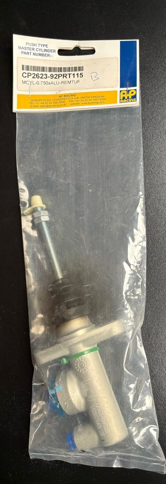 AP Racing CP2623 Master Cylinder 0.75 (3/4'') Bore 115mm 5/16'' UNF