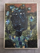 Nicholas Vergette Ceramic Tile 1958 London England Turning Juggler Original Art