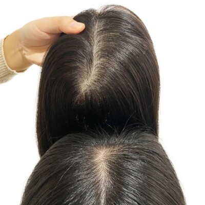 5''x5'' Virgin European Human Hair Silk Base Topper Silk Top Hairpiece for Women