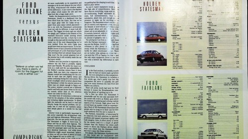 Holden Statesman vs Ford Fairlane - 1990 Article reprint from Car Australia - Picture 2 of 7