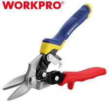 WORKPRO 8" Aviation Snips Straight Cut Heavy Duty Metal Cutter with Safety Latch