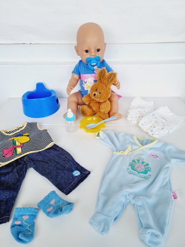 Zapf Creation BABY born® Trink Puppe Schlafaugen 43 cm 11 tlg. Set Junge - Bild 16 von 16