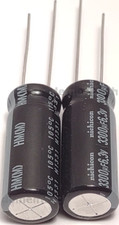 2x Nichicon HM 3300uF 6.3V Low-ESR motherboard capacitors 105C radial caps 10mm