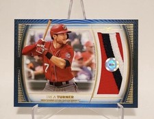 Trea Turner 2021 Jumbo Relic Card Topps Definitive Collection Blue Parallel /30
