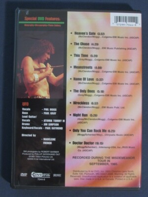 UFO MISDEMEANOR TOUR 2000 DVD ATOMIK TOMMY M 1985 LIVE NO SHRINK