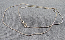 Vintage marked 925 Milor Italy box chain strap necklace 21 inches long