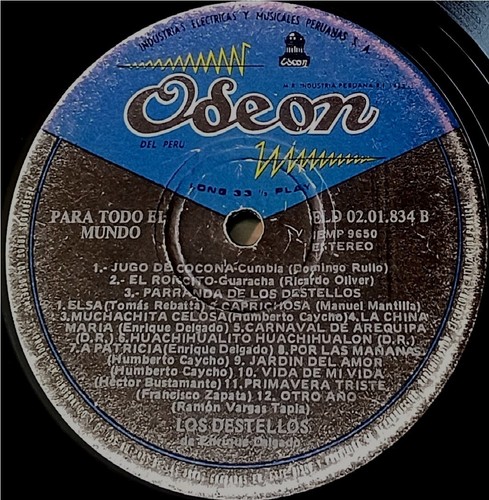 LOS DESTELLOS "Para todo el mundo" 1980 PERUVIAN SALSA, GUARACHA, CUMBIA, Lp VG+ - Picture 3 of 7