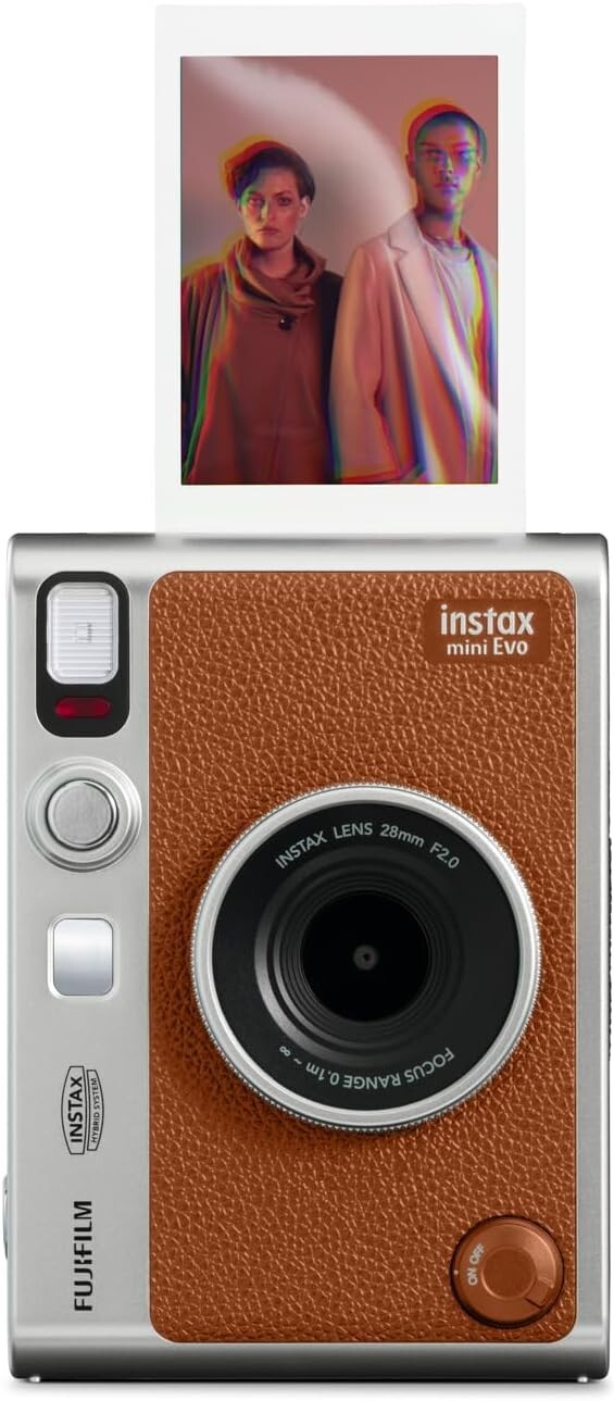 Fujifilm Instax Mini Evo Hybrid Instant Camera (Brown)