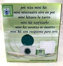 Clean & Easy Pot Wax Mini Kit incl Deluxe Warmer, Original pot wax, strips *NEW