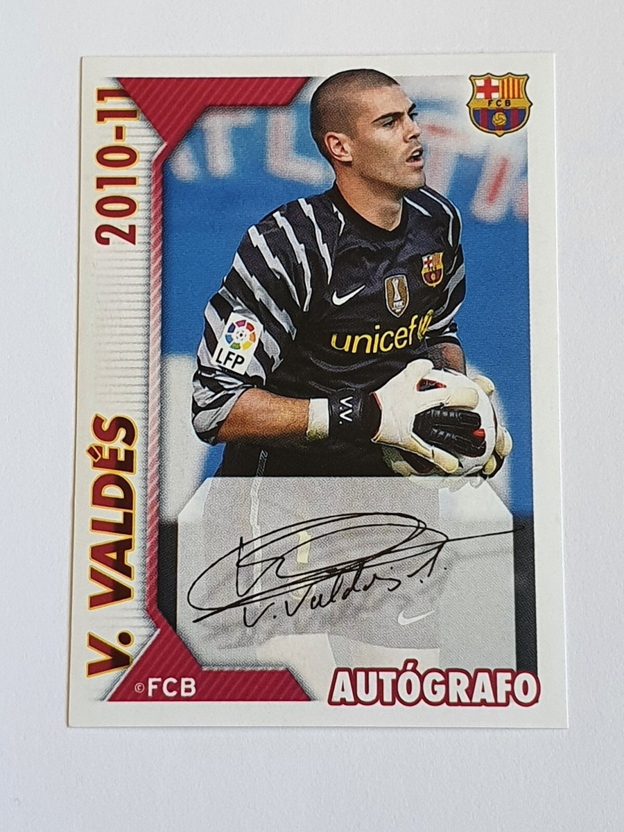 US盤BABYL サインカード付 メンバーver. VINAL Victor Valdes Printed Signature #17 Panini Official FC Barcelona