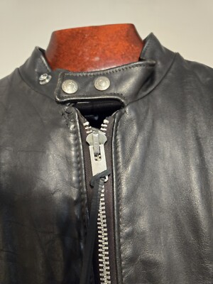 Schott Cafe Racer Leather Jacket Vintage 80's 90's | eBay Schott Cafe Racer Leather Jacket Vintage 80's 90's | eBay