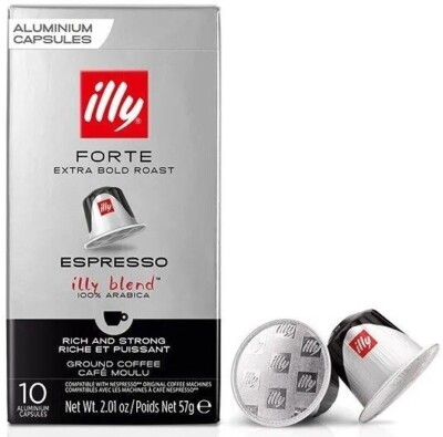 Nespresso ILLY FORTE EXTRA BOLD ROAST - Coffee Pods - 10 Capsules