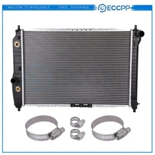 Radiator 2873 with Universal Oil Hose Clamps Kit for 2004-2008 Chevrolet Aveo