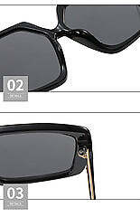 Fashion Square UV400 Oversized Brenda Sunglasses - Picture 8 of 10