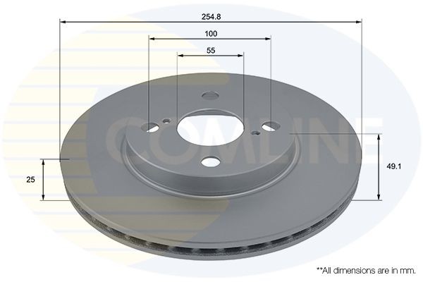 Brake Disc Front Fits Toyota Corolla Corolla Liftback (_E11_) COMLINE ADC01107V