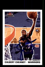 Signed Basketball Card Auto Calbert Cheaney 2003-04 Fleer Tradition #22 Warriors