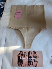 Tummy Targeting Shapewear Women's Nude Large Thong Underwear New