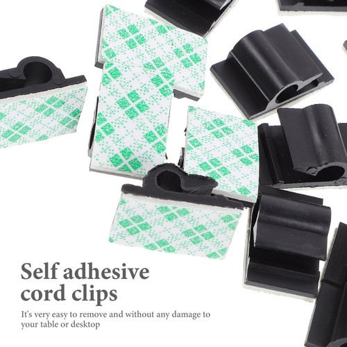 2 Count Clamp Line Card Wire Organizer Cable Holders Self Adhesive Cord Clips - 第 6/12 張圖片
