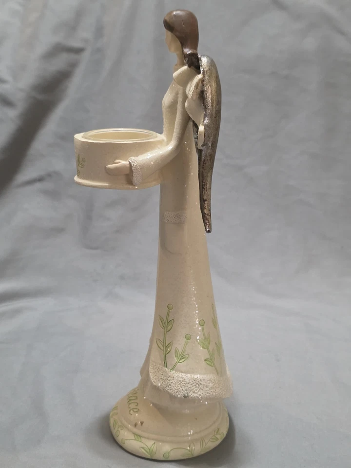 Yankee Candle Co Marfil "Paz" Ángel Candelabro 11 3/4" Alto Foto 4 de 4
