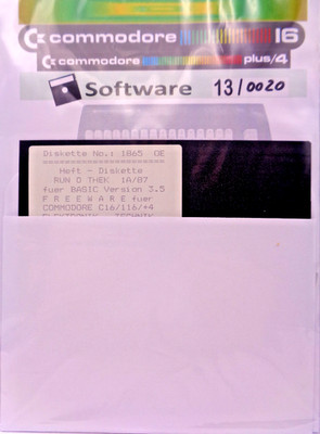 COMMODORE 16/+4 -- RUN-O-THEK 1A/87 (E.T.P./CW - DISK)