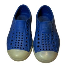Native Jefferson Kids Blue Glow In The Dark Size C8 Boy Girl Waterproof Shoes