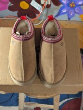 UGG 1122553 Women's Tazz Suede Platform Slippers Chestnut Size 8