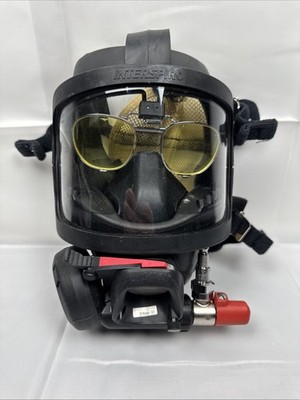 Interspiro F PC Spiromatic Firefighter Fire Face Mask + CBRN Breathing Valve