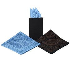 Men's Handkerchiefs Reusable Soft Cotton Pocket Squares Holder 12x12 Inch