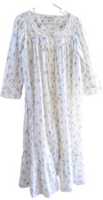 Eileen West SZ Med Women's Prairie Maxi Button Front Nightgown Gown Flaws Read