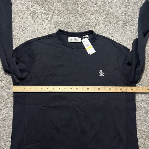NWT Penguin Munsingwear True Black Crewneck Sweatshirt Pullover Mens Medium - Picture 5 of 7