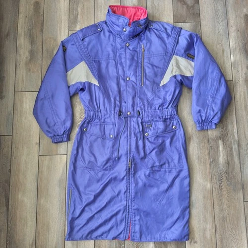 Vintage Descente Ski Jacket Trench Parka Men’s L Hooded 80s 90s - product listing photo
