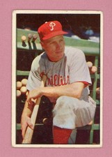 1953 Bowman Color #10 Richie Ashburn Phila Phillies Baseball Card Low Grade