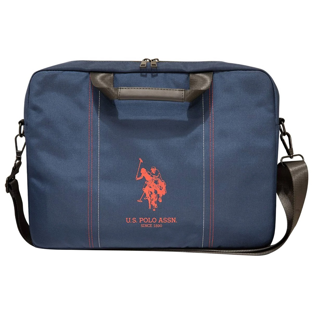Sacoche ordinateur 15'' U.S Polo Double Horse bleu aux finitions soignées