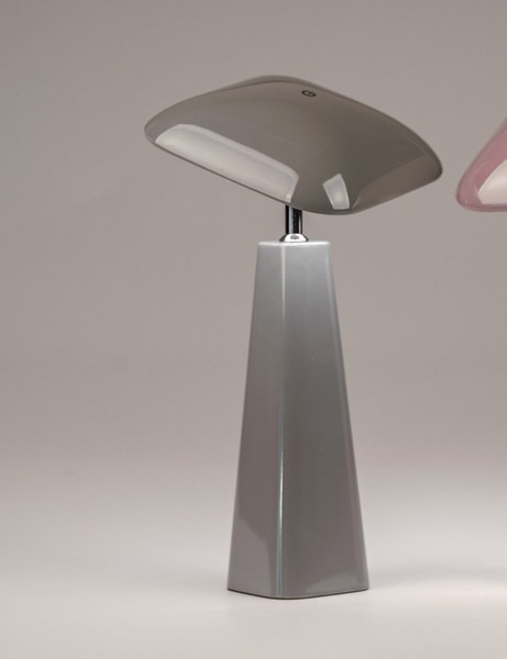 Wiederaufladbare Led Tischlampe 70S-Style Grau H. 36Cm Melamin Formano-image