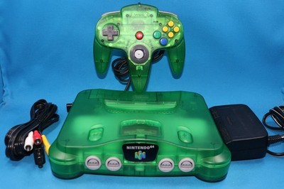Translucent 64 ALL OEM N64 Funtastic Jungle Translucent GREEN Nintendo 64 Gaming ...