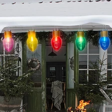 Jumbo Xmas String Lights 16FT Large Christmas Hanging Lights with 10 5'' LED Gia