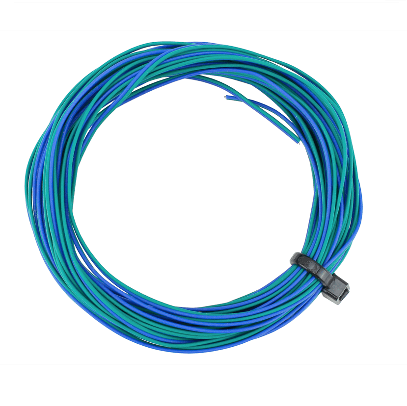 DCC Concepts DCW-32GBT Twin Decoder Wire 6 Metre (32g) Green/Blue