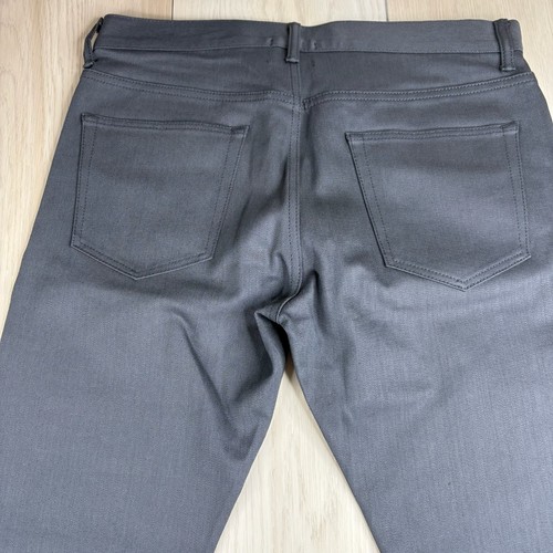 Pantalone uomo John Elliott grigio slim skinny spalmato denim elegante taglio jeans taglia 32 - Foto 6 di 11