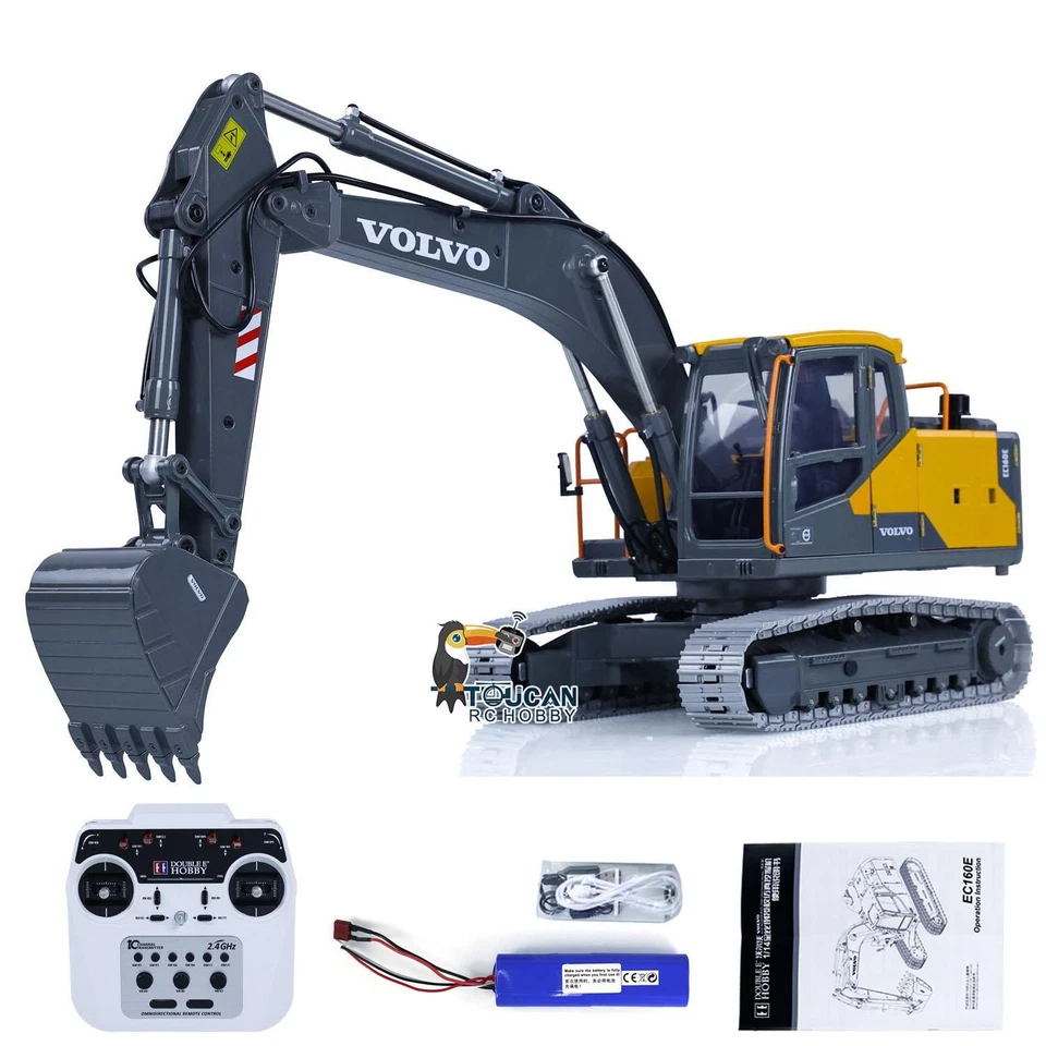 E010 EC160E 1:14 RC Excavator Double E Full Alloy Metal Diggers Model Toys Gifts - Image 3 of 4