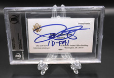 SENATOR JOHN FETTERMAN SIGNED CONGRESSIONAL BUSINESS CARD BECKETT AUTO BAS BGS