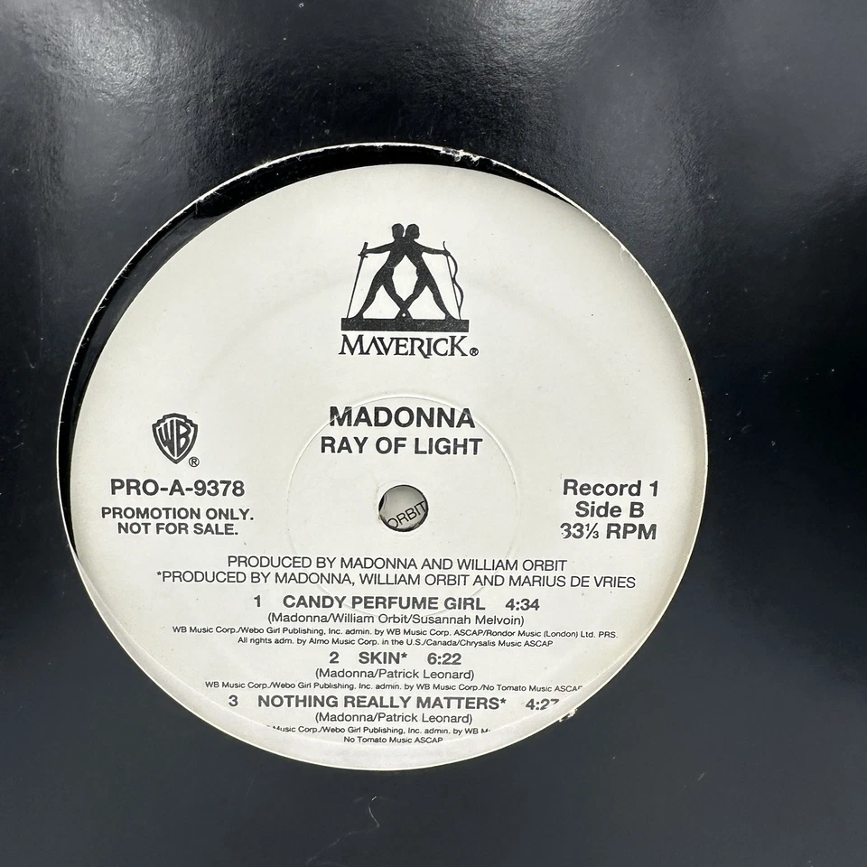 Rare 1998 MADONNA RAY OF LIGHT PRO-A-9378 Vinyl Record LP WHITE LABEL PROMO - EX Foto 3 de 4