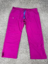 Figs Kade Cargo Scrub Pants Womens XXL P Magenta Pink Scrubs Medical Nursing