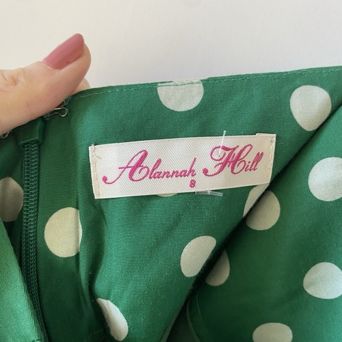 Alannah Hill vintage green polka dot skirt size 8 - Bild 6 von 7