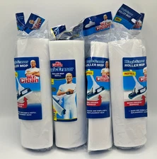 4 Pack: Mr. Clean Magic Eraser Blue & White Roller Mop Refill Free Shipping